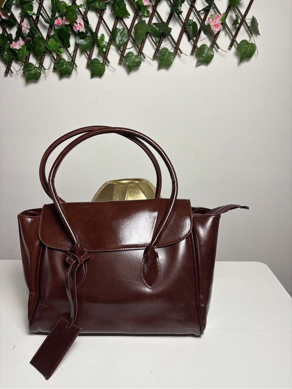 Classic Brown Leather PU Tote Bag - Timeless Women’s Handbag